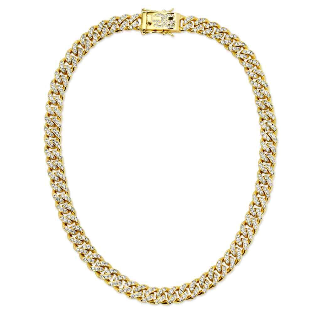 Diamond Cuban Link Chain 8mm Diamond Cuban Link Chain 8mm