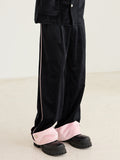 Velvet Colorblock Wide-Leg Trousers Velvet Colorblock Wide-Leg Trousers