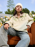 Retro Floral Embroidered Canvas Jacket Retro Floral Embroidered Canvas Jacket