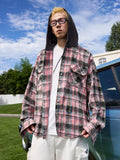 Handwritten Plaid Hooded Shirt Handwritten Plaid Hooded Shirt