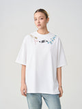 Floral Collar Embroidery Tee Floral Collar Embroidery Tee