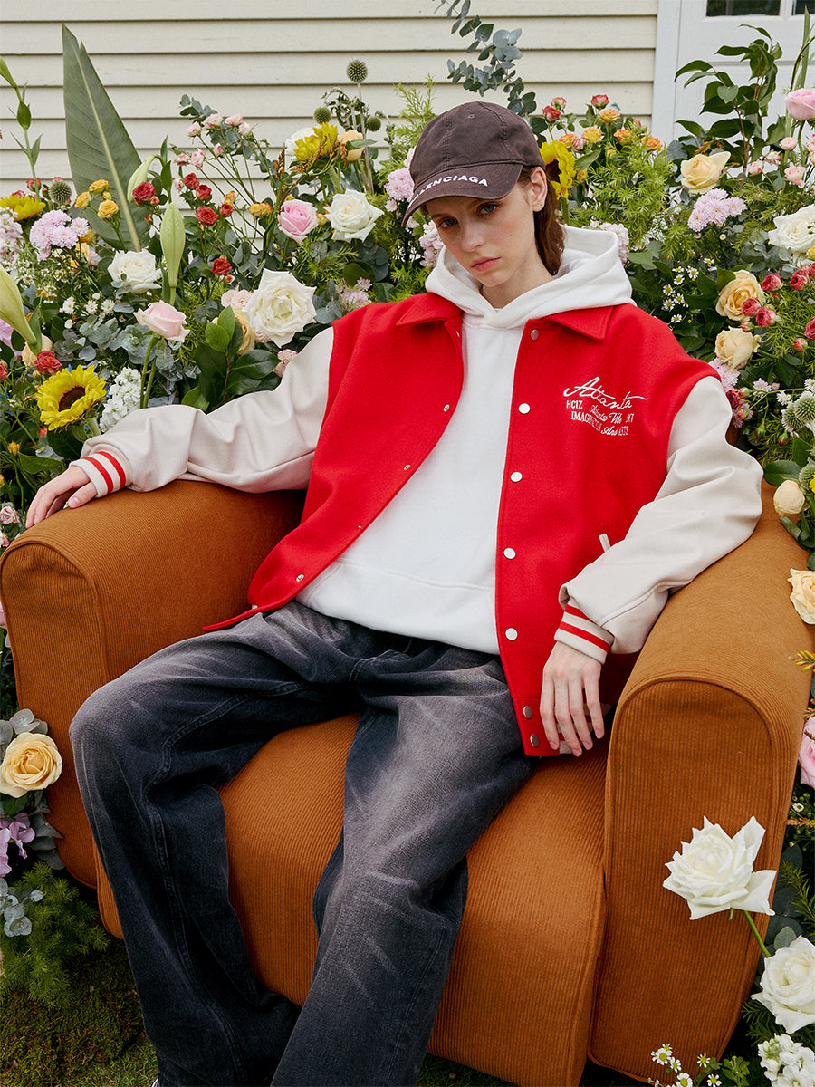 Pearl Embroidered Varsity Jacket Pearl Embroidered Varsity Jacket