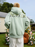 Floral Embroidered Fleece Hoodie Floral Embroidered Fleece Hoodie