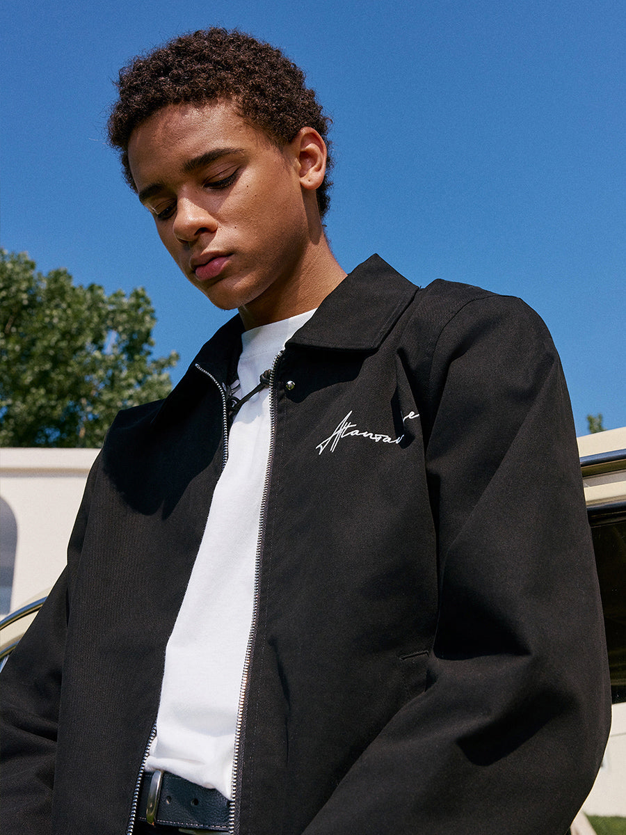 Handwritten Embroidered Cropped Jacket Handwritten Embroidered Cropped Jacket