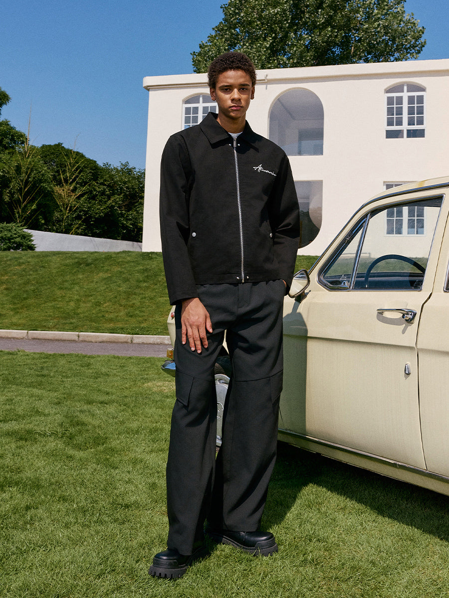 Handwritten Embroidered Cropped Jacket Handwritten Embroidered Cropped Jacket