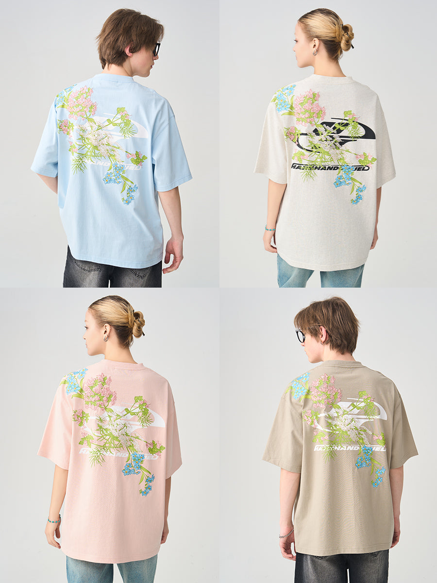 Floral Embroidered Logo Tee Floral Embroidered Logo Tee