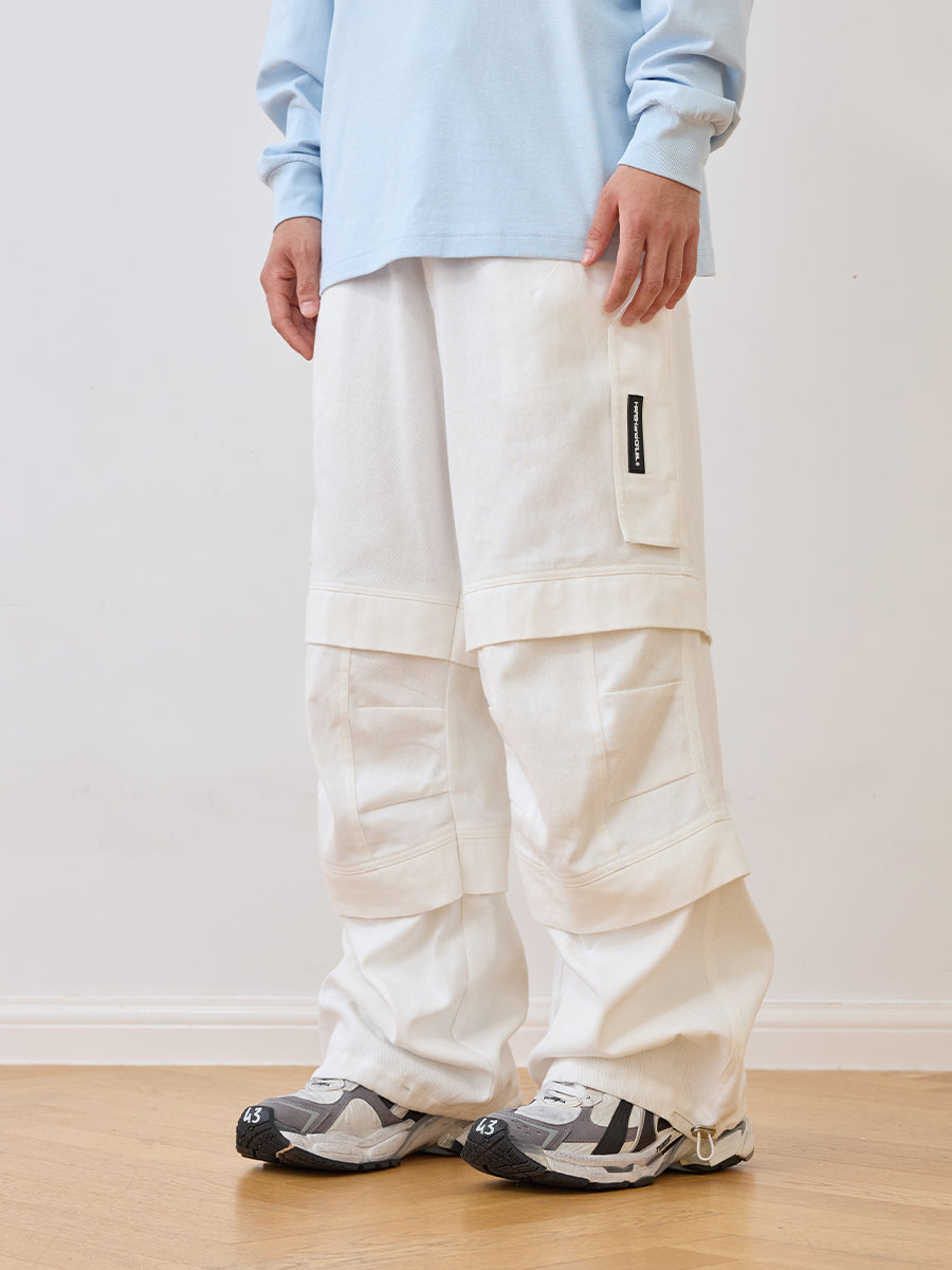 Zipper Pleated Paratrooper Pants Zipper Pleated Paratrooper Pants