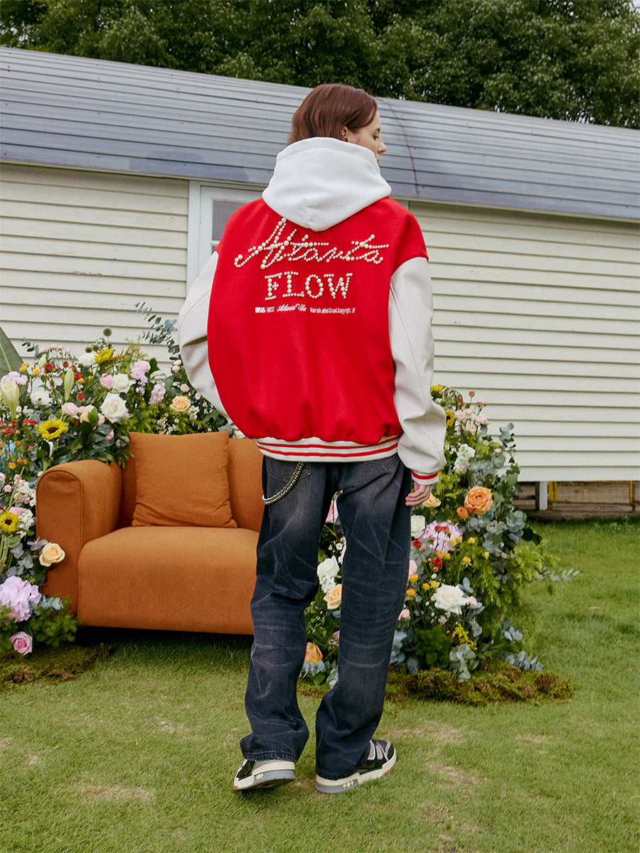 Pearl Embroidered Varsity Jacket Pearl Embroidered Varsity Jacket