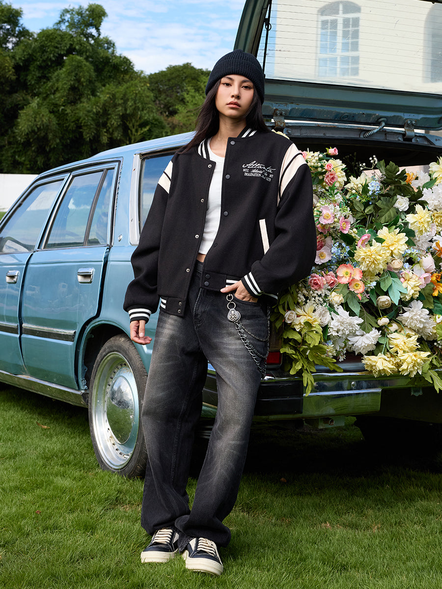 Vintage Pearl Embroidered Varsity Jacket Vintage Pearl Embroidered Varsity Jacket