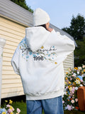 Floral Embroidered Graphic Hoodie Floral Embroidered Graphic Hoodie