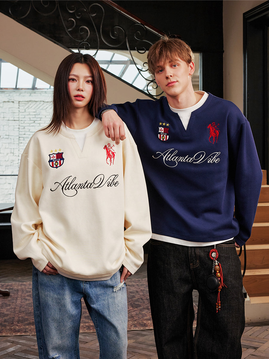 Vintage Embroidered Henley Jersey Vintage Embroidered Henley Jersey