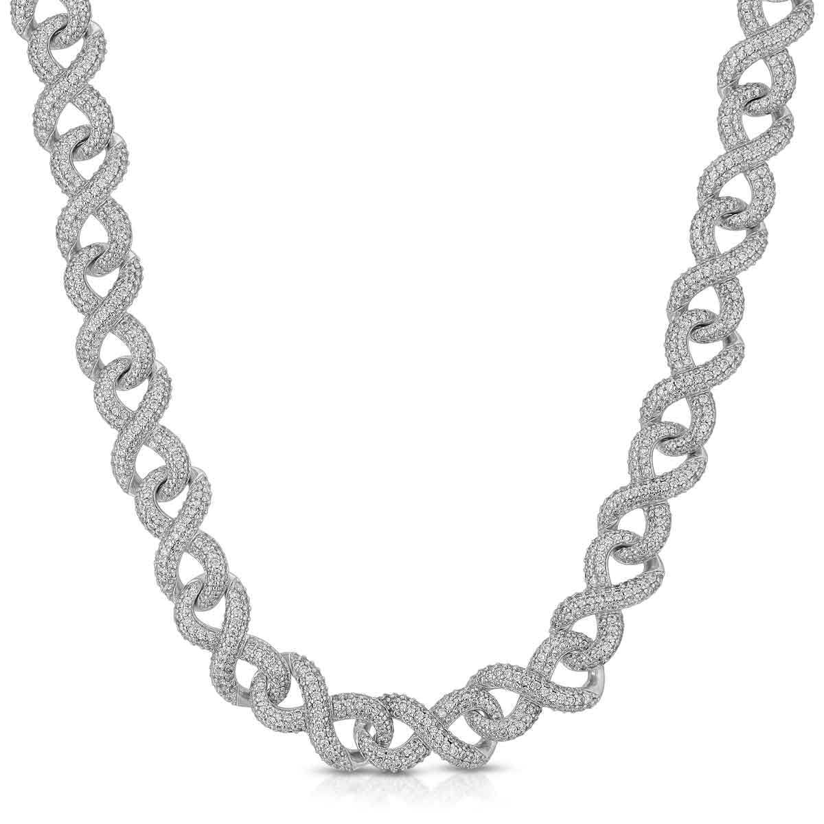 Diamond Infinity Link Chain White Gold Diamond Infinity Link Chain White Gold