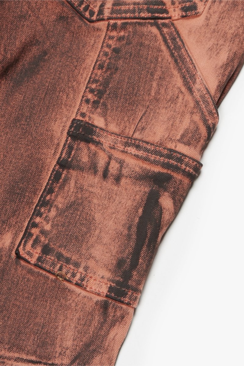 "INKSTRIKE” STACKED FLARE JEAN TAN BLACK "INKSTRIKE” STACKED FLARE JEAN TAN BLACK