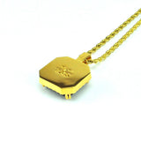 Black Onyx Necklace Pendant & Rope Chain Black Onyx Necklace Pendant & Rope Chain