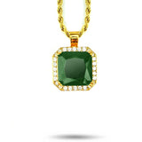 Emerald Pendant Necklace & Rope Chain Emerald Pendant Necklace & Rope Chain