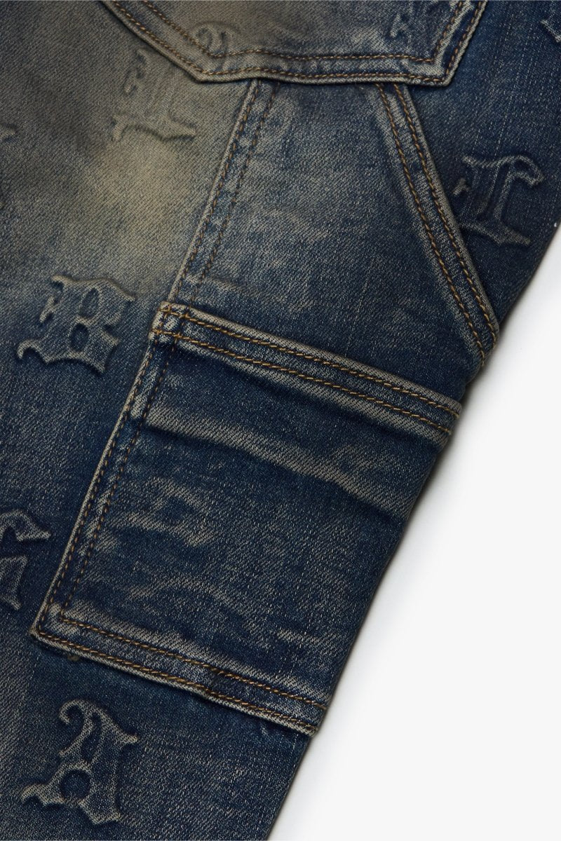 "KAID" STACKED FLARE DENIM DIRTY WASH "KAID" STACKED FLARE DENIM DIRTY WASH