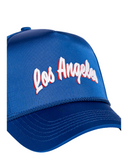 Los Angeles Souvenir Hat (Blue Satin) Los Angeles Souvenir Hat (Blue Satin)