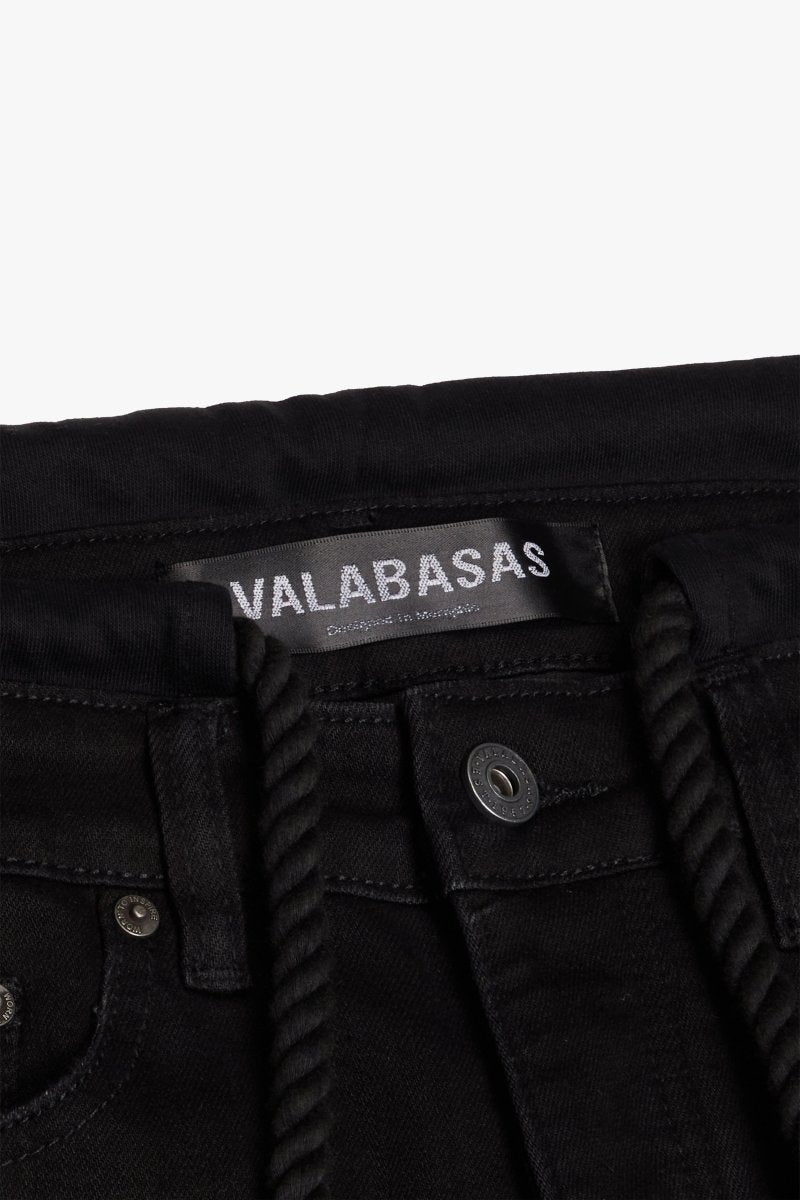 "LADDERED" SKINNY JEAN BLACK "LADDERED" SKINNY JEAN BLACK