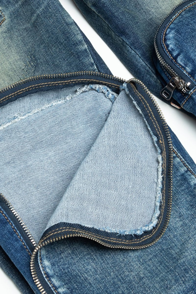 “LEOPOLD” STACKED FLARE JEAN DK. VINTAGE WASHED “LEOPOLD” STACKED FLARE JEAN DK. VINTAGE WASHED