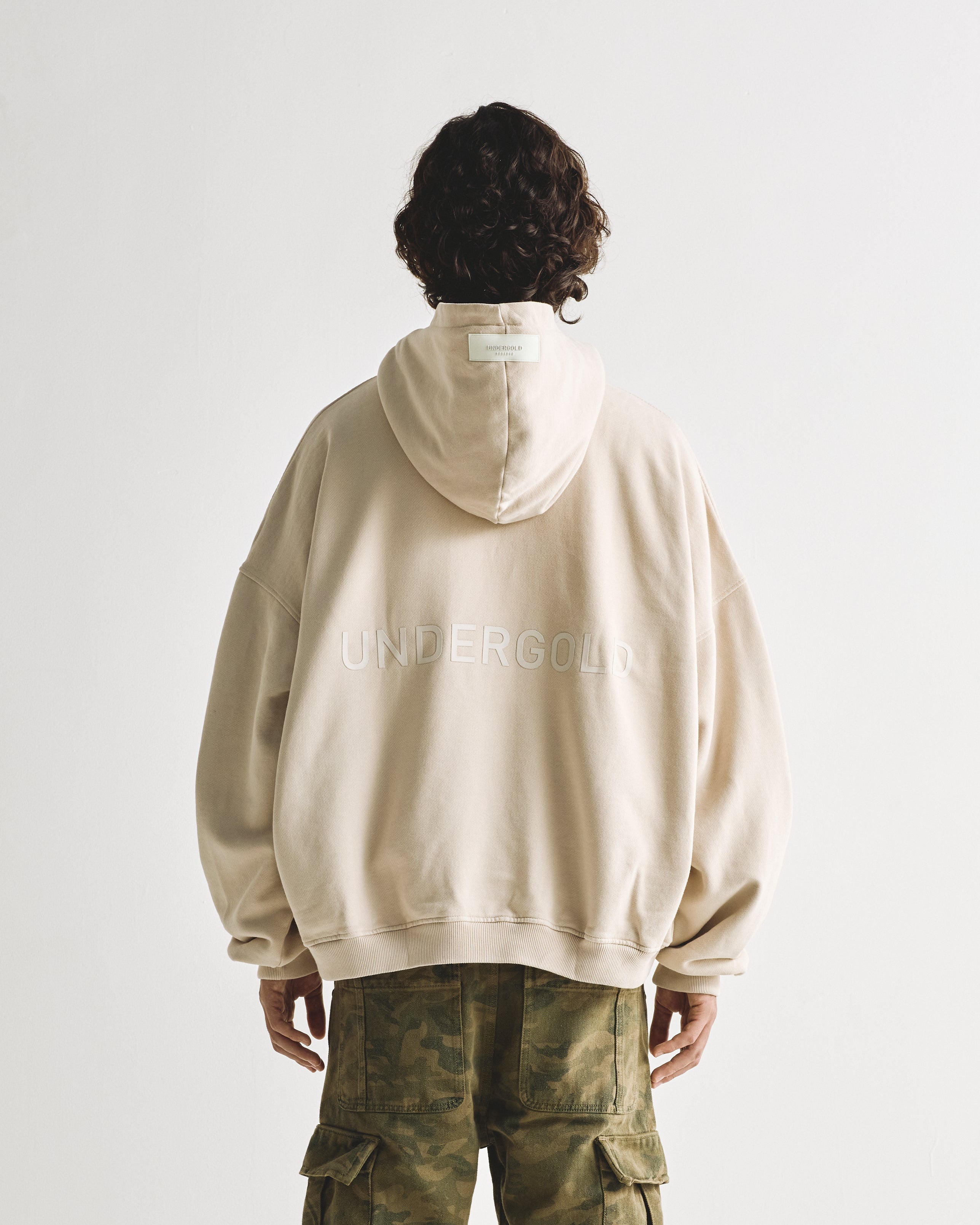 Line Logo Hoodie Cream Line Logo Hoodie Cream
