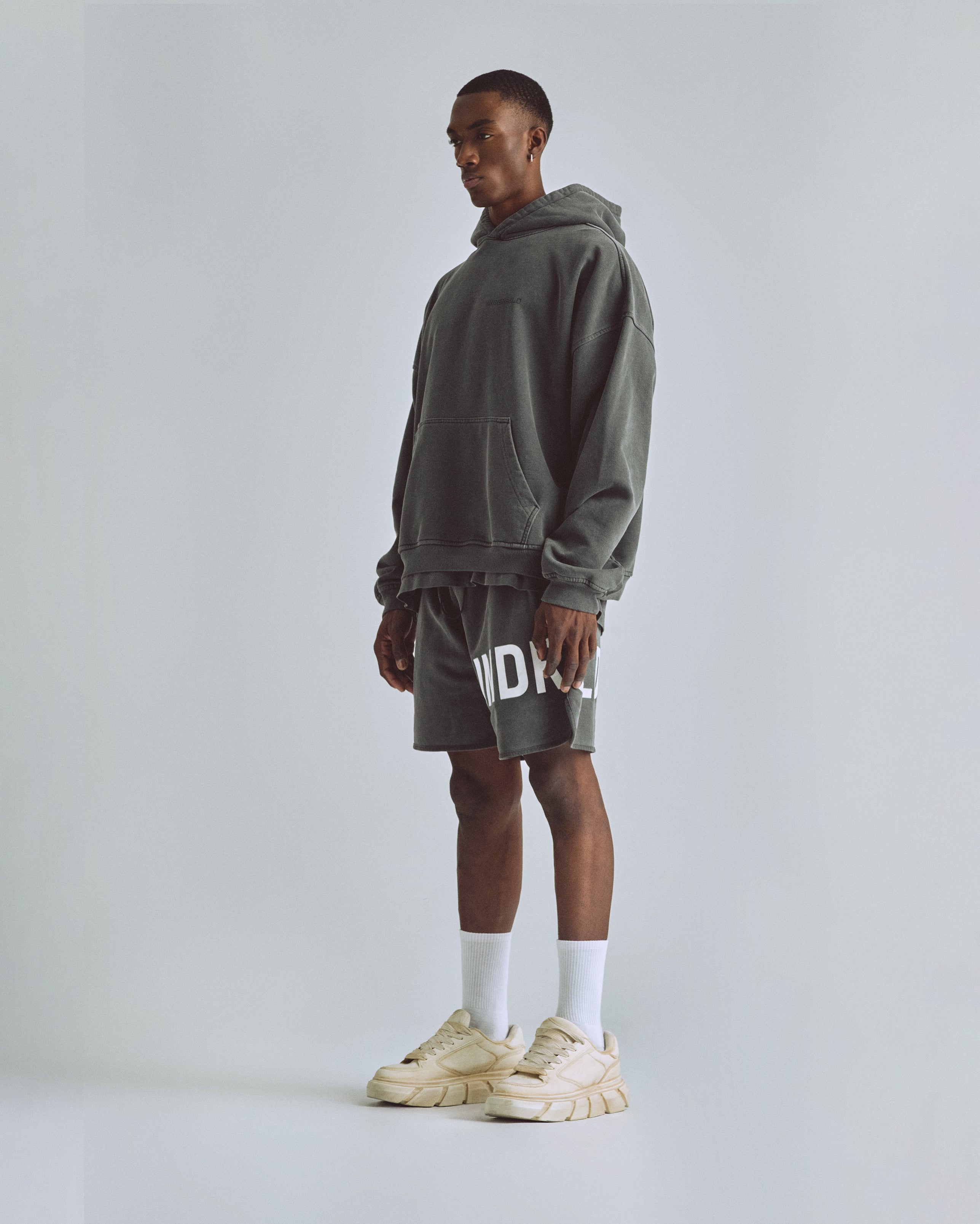 Line Logo Hoodie Vintage Gray Line Logo Hoodie Vintage Gray