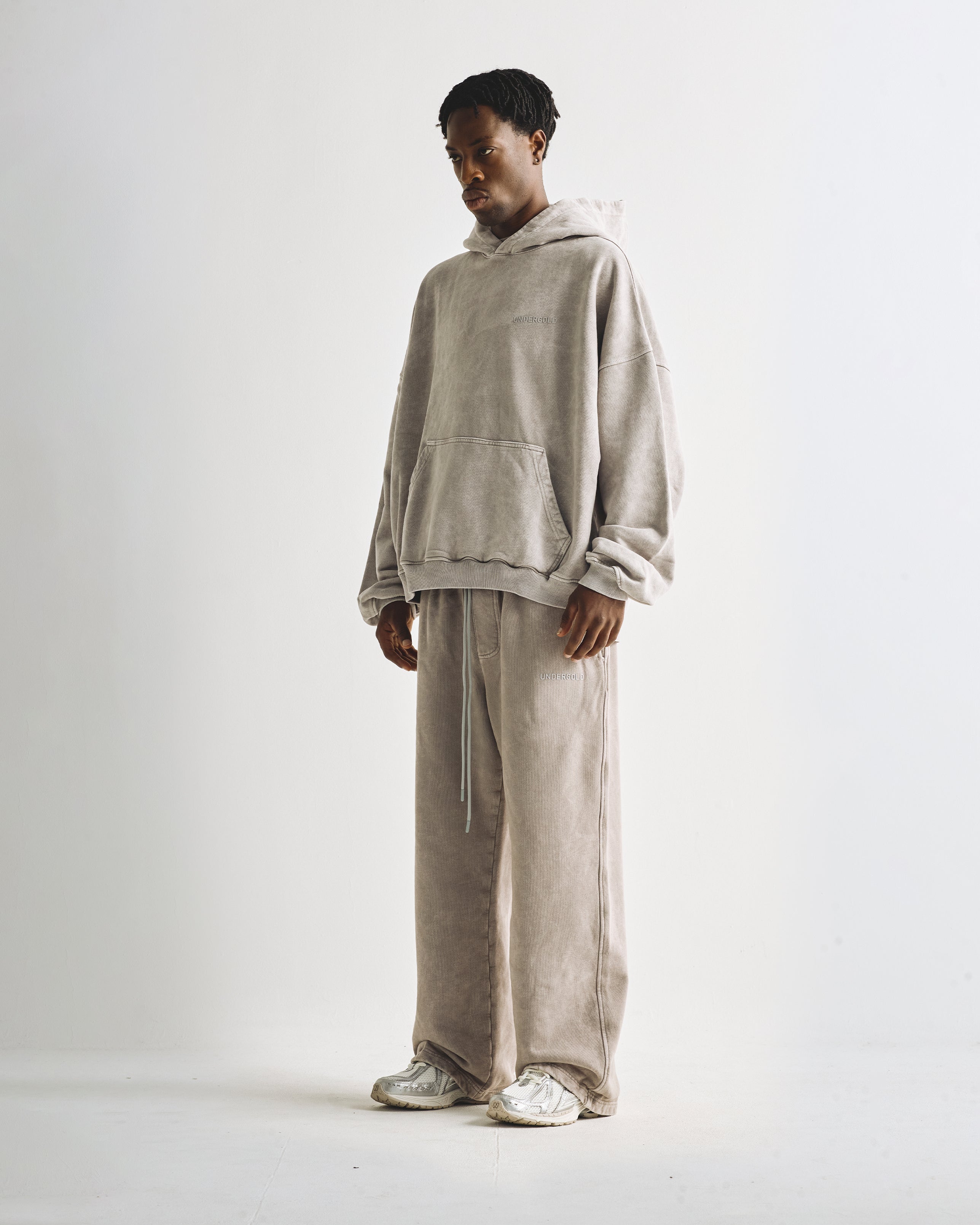 Line Logo Hoodie Washed Gray Line Logo Hoodie Washed Gray