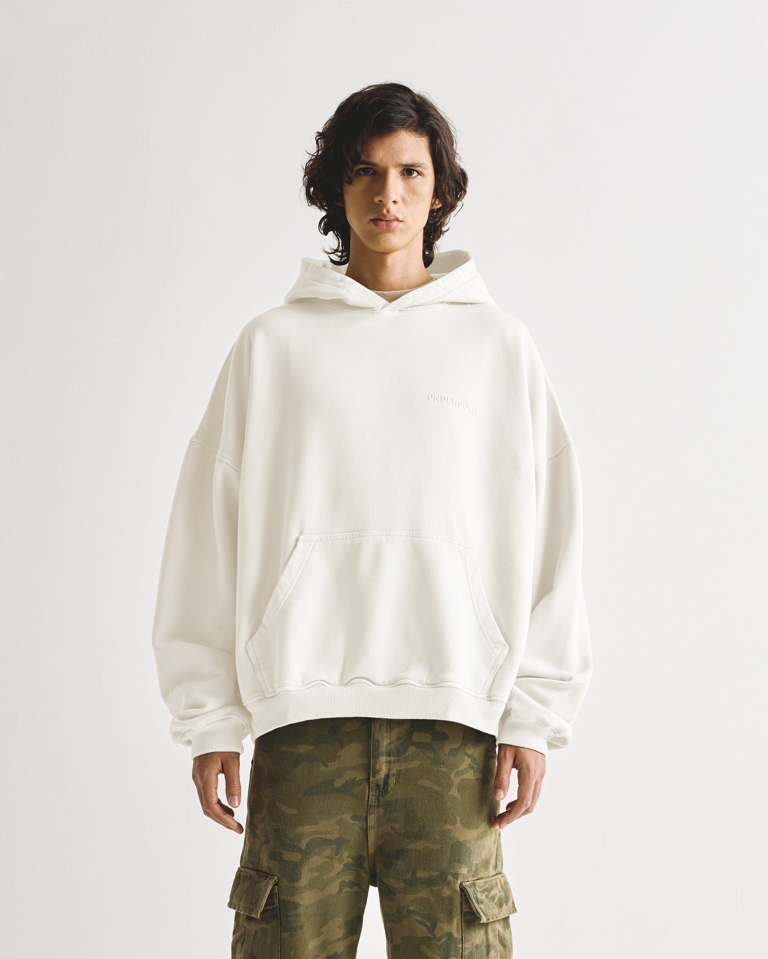 Line Logo Hoodie White Line Logo Hoodie White