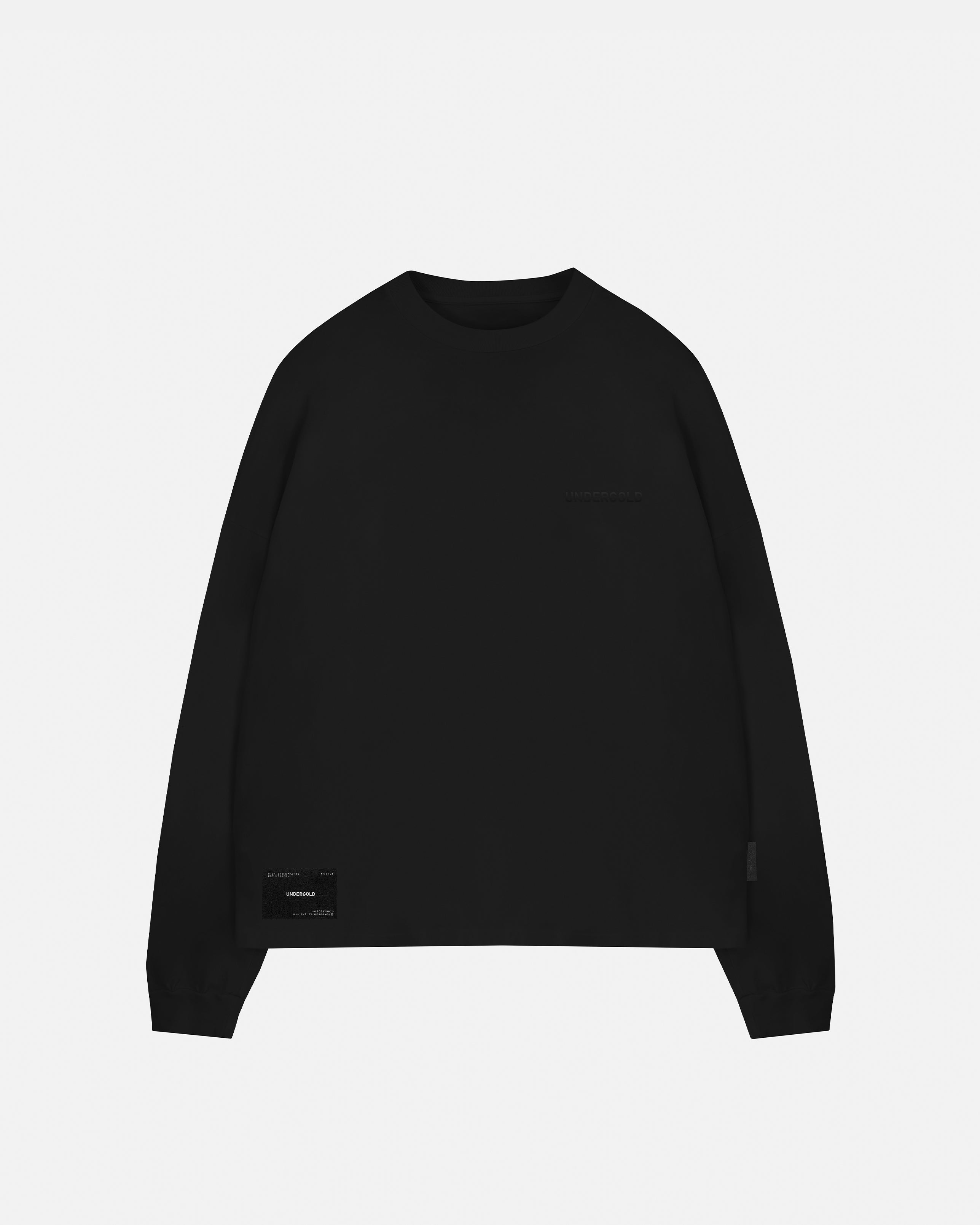 Line Logo Long Sleeve Boxy Fit Tshirt Black Line Logo Long Sleeve Boxy Fit Tshirt Black