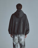 Line Logo Zip Up Hoodie Old Gray Line Logo Zip Up Hoodie Old Gray