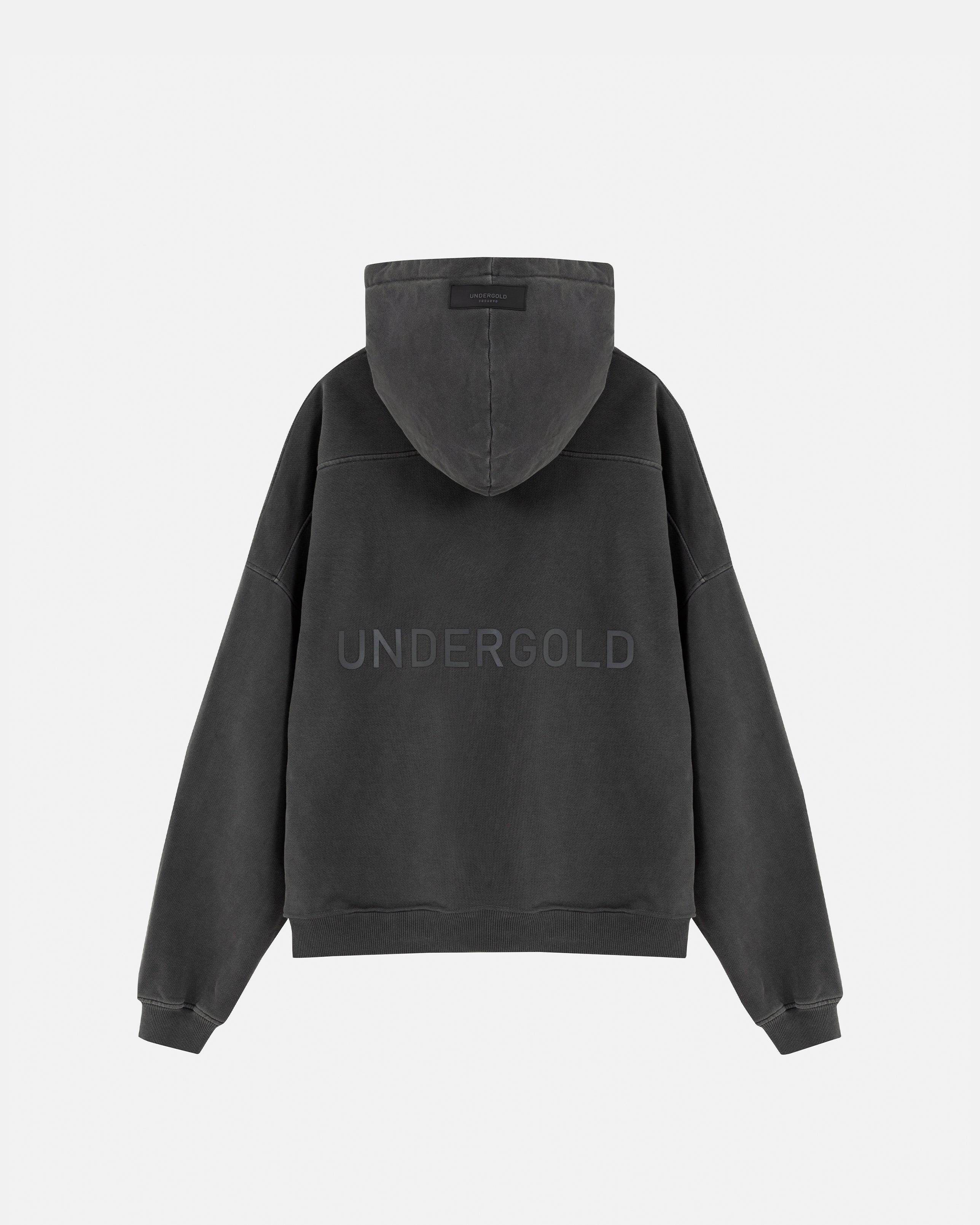 Line Logo Zip Up Hoodie Old Gray Line Logo Zip Up Hoodie Old Gray