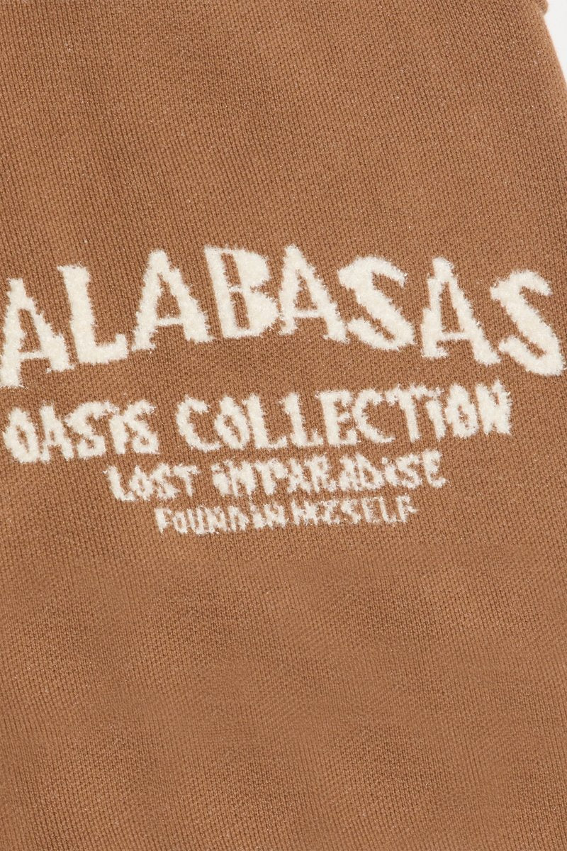 "Lost In" Stacked Pants Brown "Lost In" Stacked Pants Brown