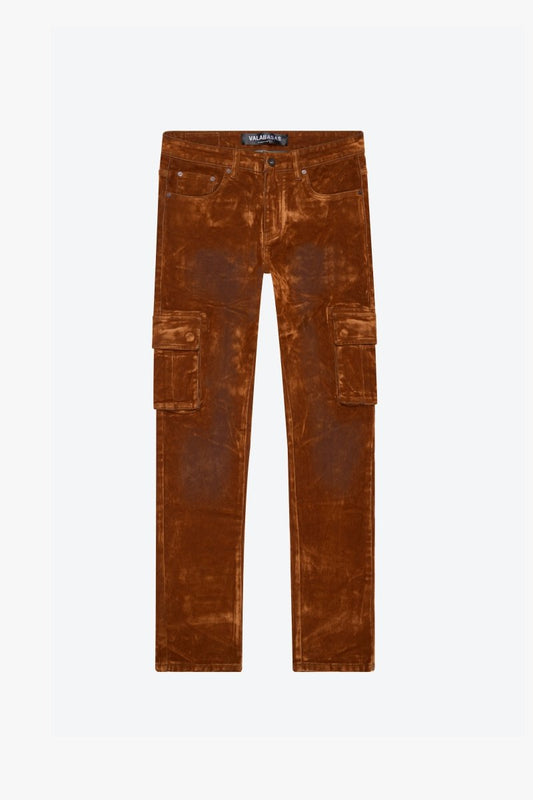 "LUXE" SUEDE SKINNY JEAN BROWN