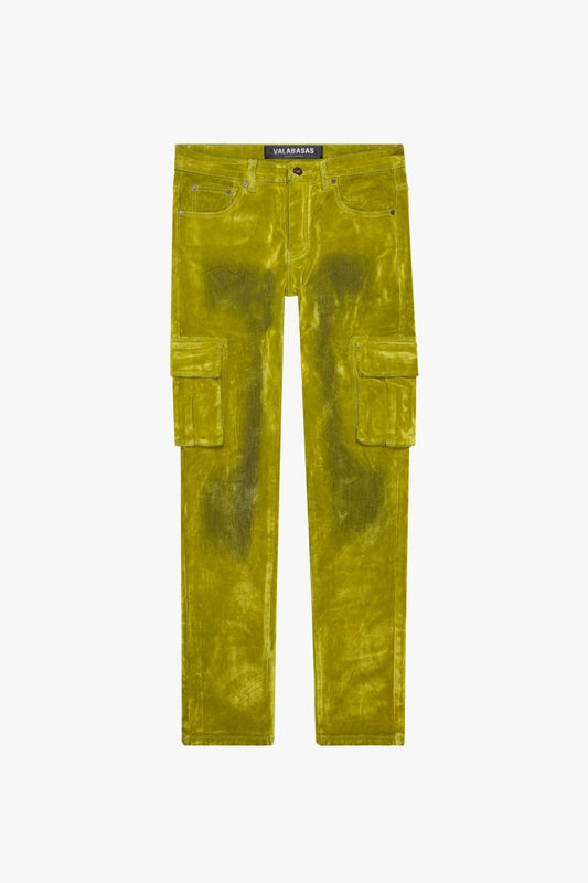 "LUXE" SUEDE SKINNY JEAN GREEN