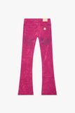 "LUXE" SUEDE STACKED FLARE JEAN PINK "LUXE" SUEDE STACKED FLARE JEAN PINK