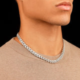 Diamond Y Link Choker Chain White Gold 8mm Diamond Y Link Choker Chain White Gold 8mm