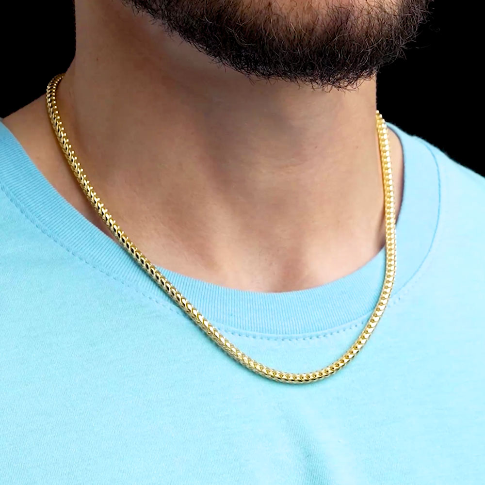 Solid Gold Curved Franco Chain Solid Gold Curved Franco Chain
