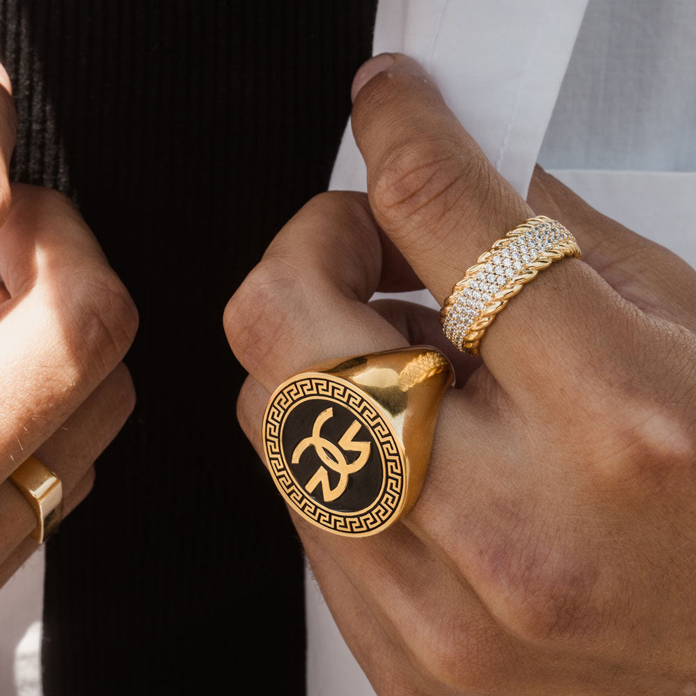 The Gold Gods Signature Logo Ring The Gold Gods Signature Logo Ring