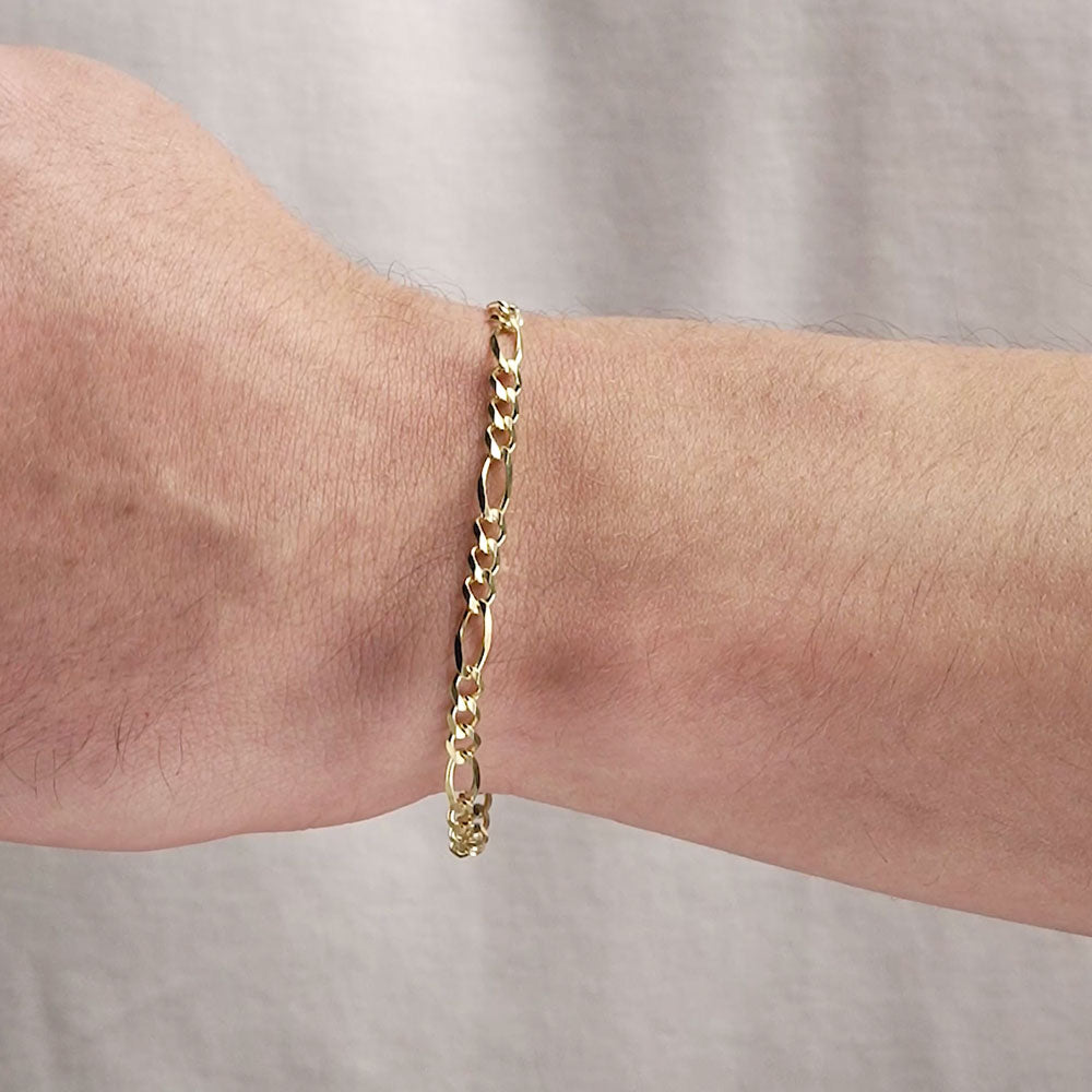 Solid Gold Figaro Bracelet Solid Gold Figaro Bracelet