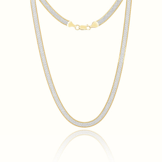 Vermeil 2 Tone Herringbone Chain 4.5mm