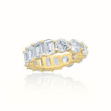 Men's Vermeil Buttercup & Baguette Eternity Ring Men's Vermeil Buttercup & Baguette Eternity Ring