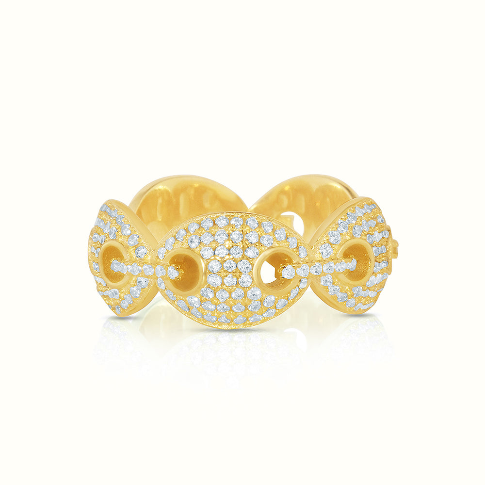 Men's Vermeil Diamond Puff Ring Men's Vermeil Diamond Puff Ring