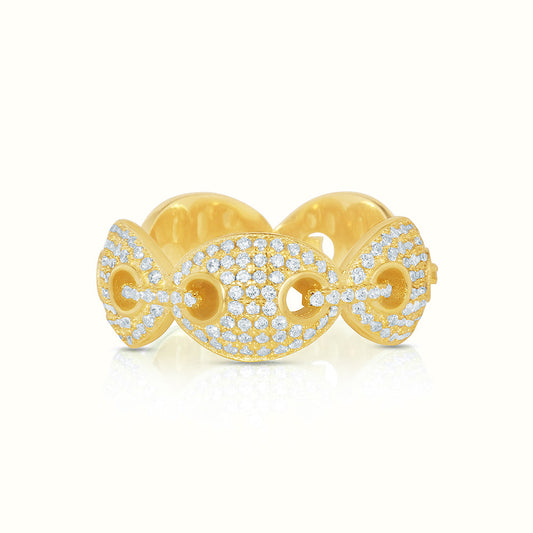 Men's Vermeil Diamond Puff Ring