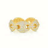 Men's Vermeil Diamond Puff Ring Men's Vermeil Diamond Puff Ring