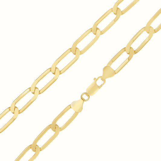 Vermeil Flat Paperclip Chain