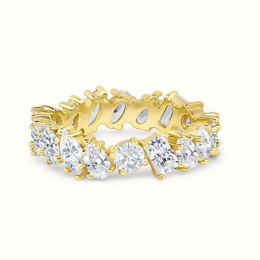 Men's Vermeil Multi Diamond Eternity Ring