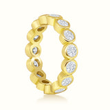 Men's Vermeil Round Diamond Bezel Ring Men's Vermeil Round Diamond Bezel Ring