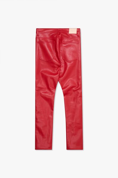 "MERDALI" RED LEATHER SKINNY PANTS RED LEATHER "MERDALI" RED LEATHER SKINNY PANTS RED LEATHER