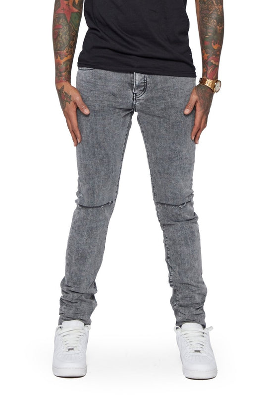 "MR CLEAN” SKINNY JEAN LT.GREY WASHED