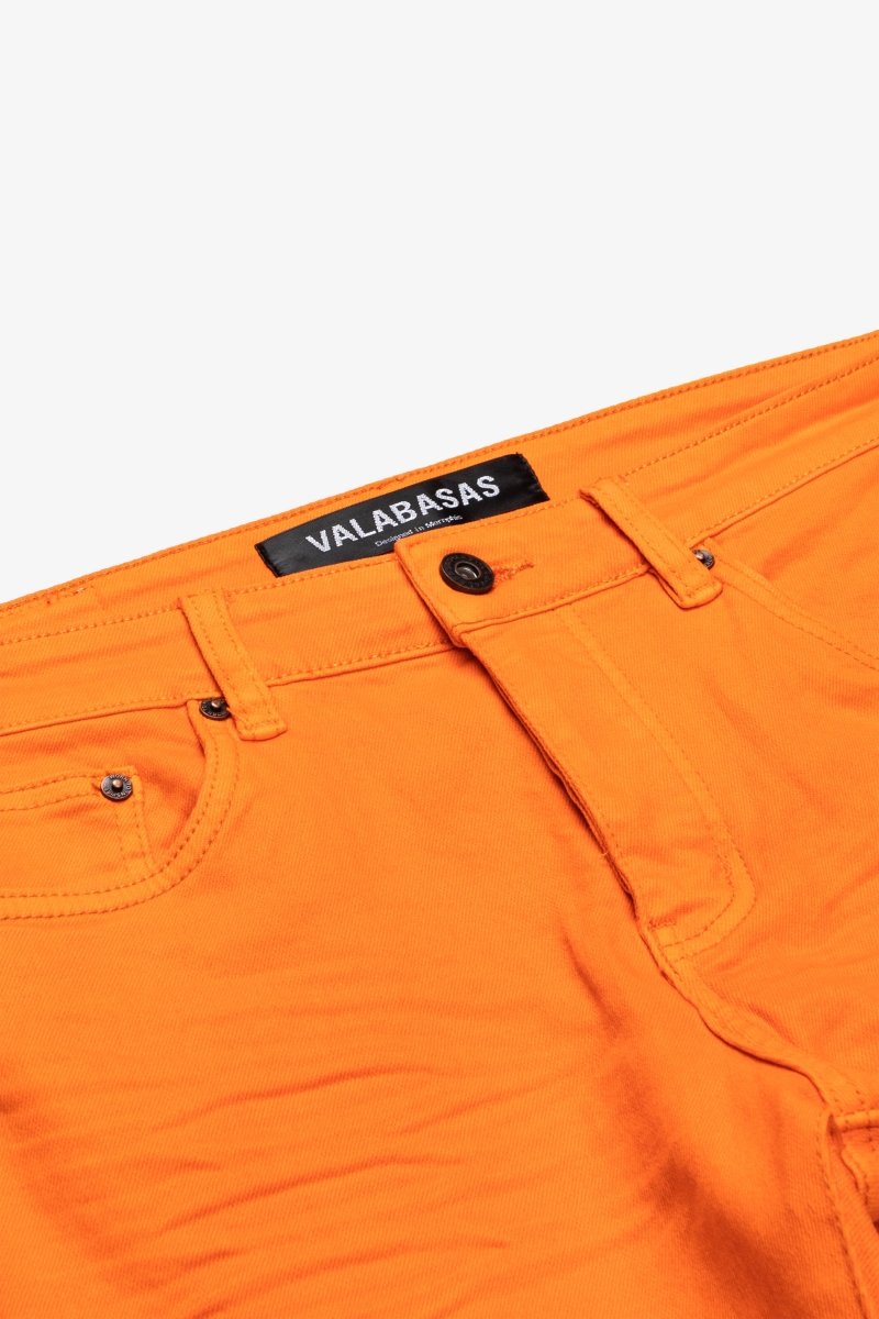"MR. EXTENDO" STACKED FLARE JEAN ORANGE SUPER "MR. EXTENDO" STACKED FLARE JEAN ORANGE SUPER