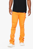 "MR. EXTENDO" STACKED FLARE JEAN ORANGE SUPER "MR. EXTENDO" STACKED FLARE JEAN ORANGE SUPER